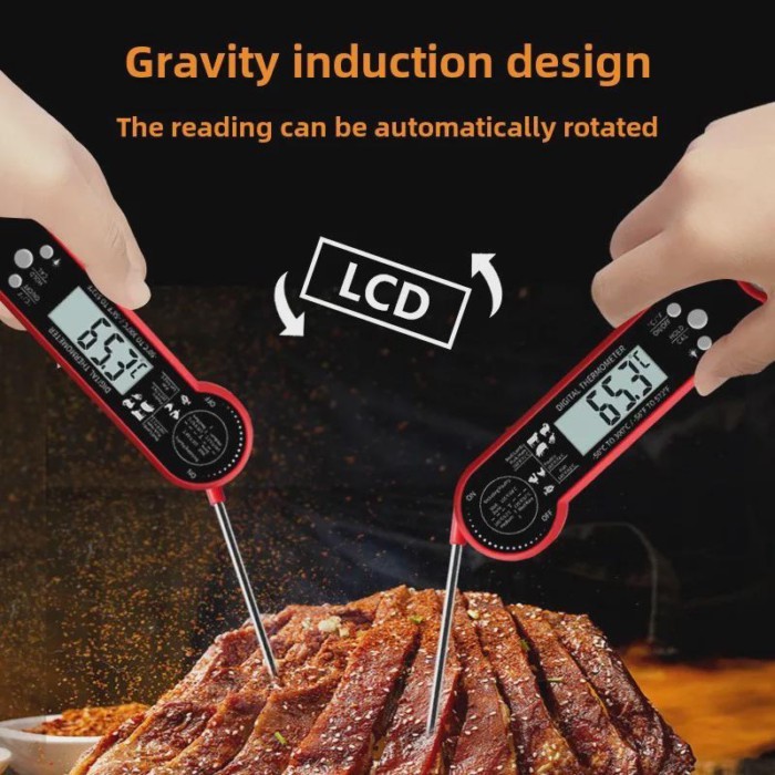Digital Meat Thermometer Cooking Food Kitchen BBQ Probe Water Milk Oil Liquid Oven Digital Temperau