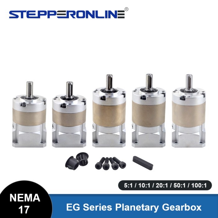 STEPPERONLINE 42MM Planetary Gear Reducer Input 5mm Shaft for Nema 17 Stepper Motor Planetary Motor