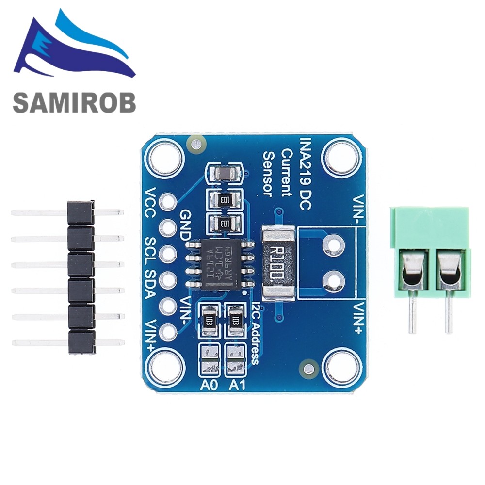 SAMIROB INA219 Bi-directional DC Current Power Supply Sensor Breakout โมดูล DIY 3V-5V IIC I2C โมดูลเ
