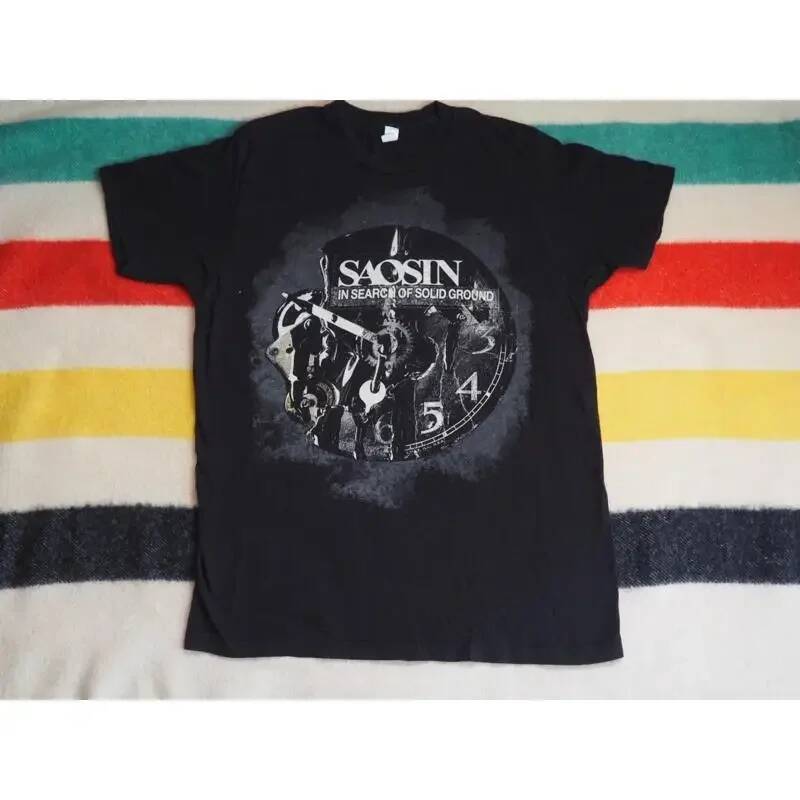 Saosin In Search Solid Ground 2009 Tour Hardcore Black Band T เสื้อ Mens L
