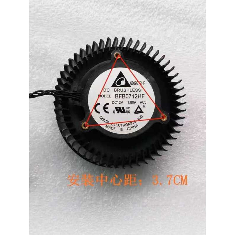 ZOTAC/ZOTAC GTX570 680 บอร์ดชาย 1060 RX480 GTX780 พัดลมกราฟิก Dual Ball