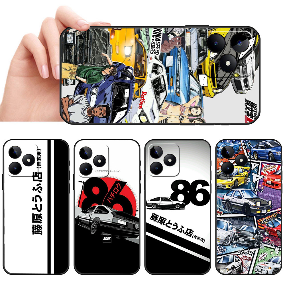 เคสโทรศัพท์สีดําแบบนุ่มสําหรับRealme C51 C53 SX51 toyota ae86 ปลอกเคสโทรศัพท์มือถือป้องกันการตก