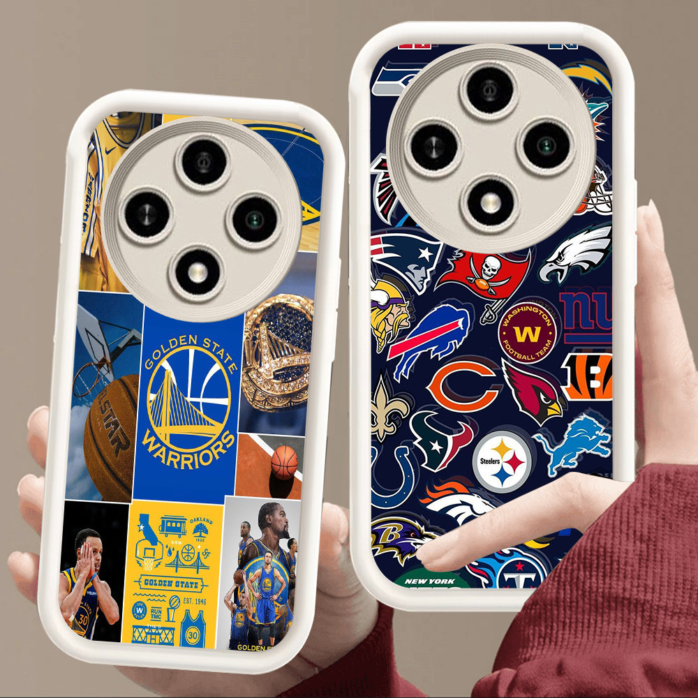 สําหรับ Xiaomi Redmi POCO 14C X7 C61 A3 A3X X3 NFC C75 Pro 5G สีขาวนุ่ม E114 แฟชั่นบาสเกตบอล