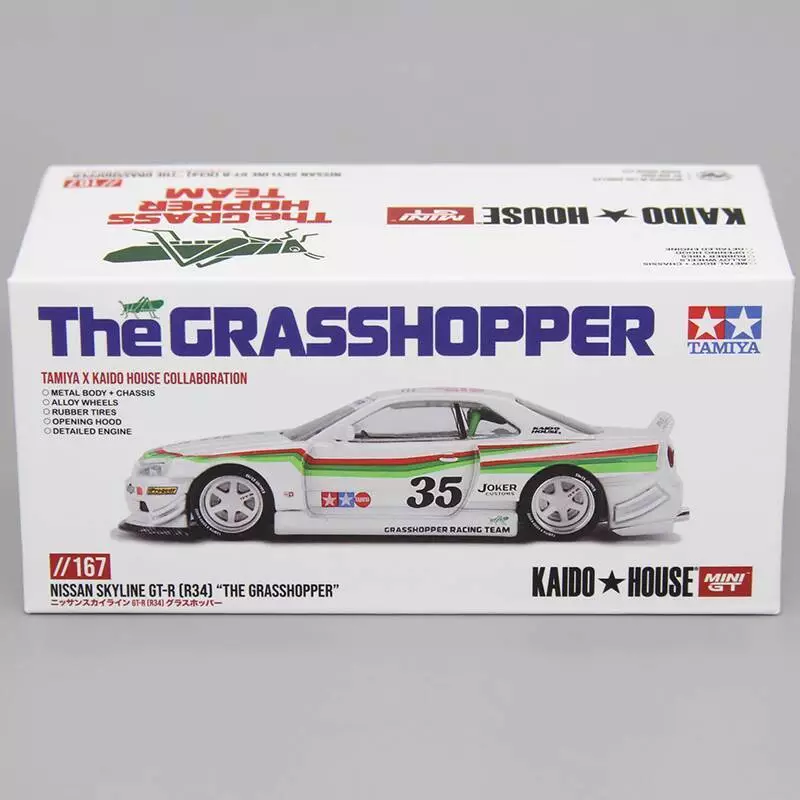 Kaido House & Mini GT 1:64 GT-R R34 167 โมเดลรถอัลลอย