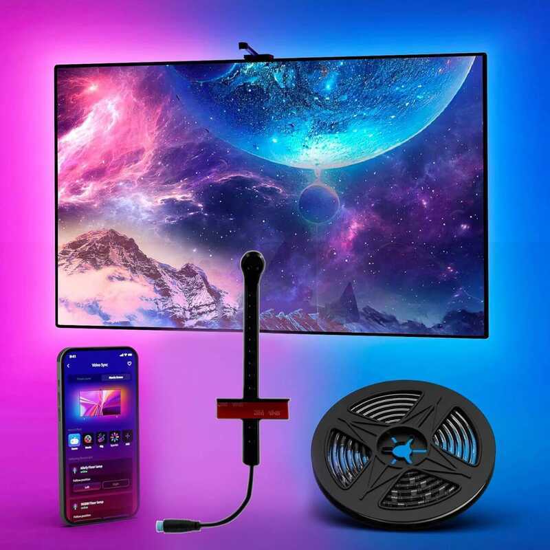 C Ambilight For Tv 5V Usb Rgbic 5 3.8M App Control Tv Backlight With Camera Sync To Screen Tv Ambie