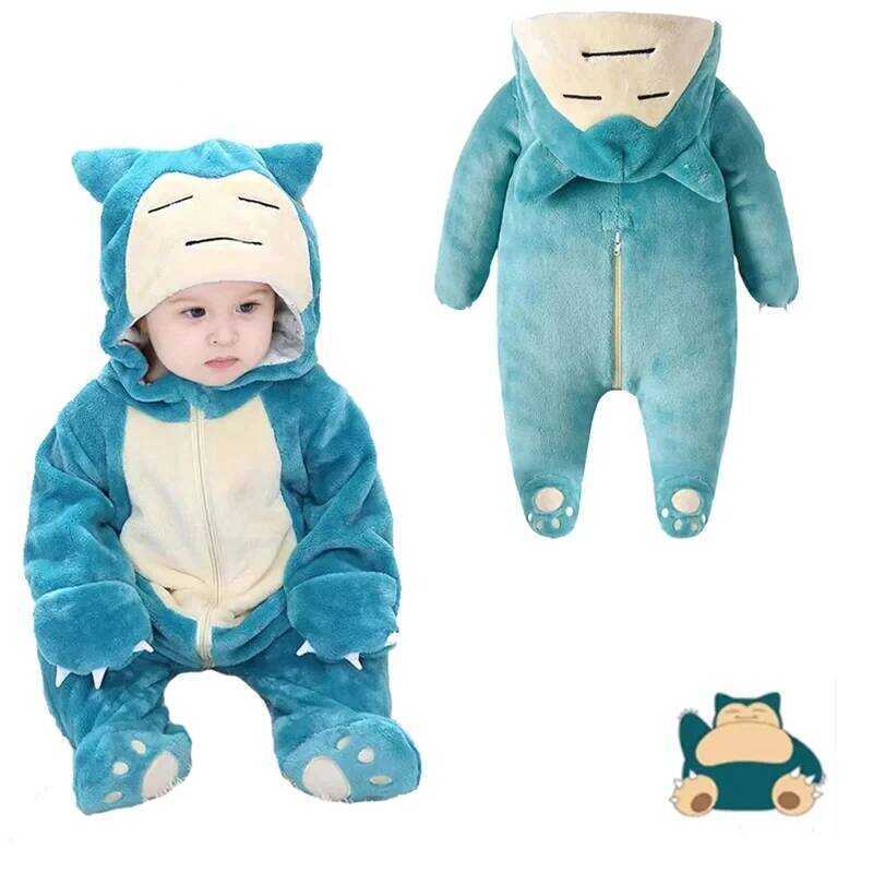 C Anime Snorlax Onesie Kigurumi Baby Cosplay Costume Halloween Christmas Pama Little Boy Girl Rompe