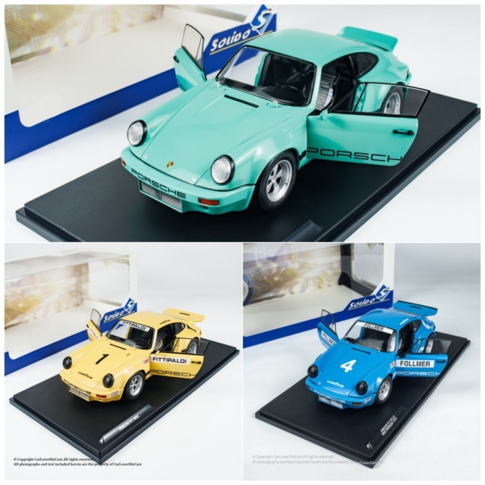 Solido/Solido 1: 18 Porsche 911 IROC 1974 โมเดลรถเปิดคู่โลหะผสม