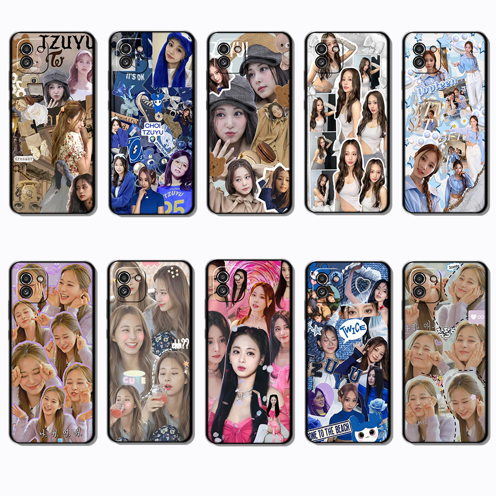 เคสโทรศัพท์สีดําแบบนุ่มสําหรับ Samsung Galaxy A03 164m Tzuyu caseg