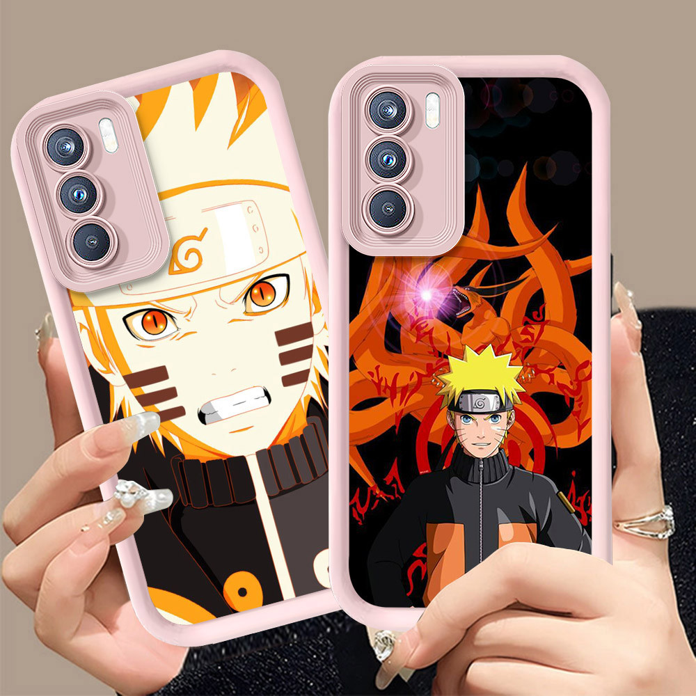 Q-2 Naruto ขาวดำเคสโทรศัพท์หรับ Realme C75X C75 14X C73 5G ปกสีชมพู