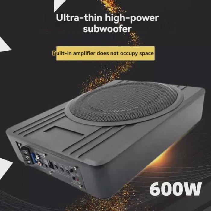 New Car Subwoofer Ultra-thin Overweight Bass Sound Seat Under The Seat Active 10 Inch Subwoofer