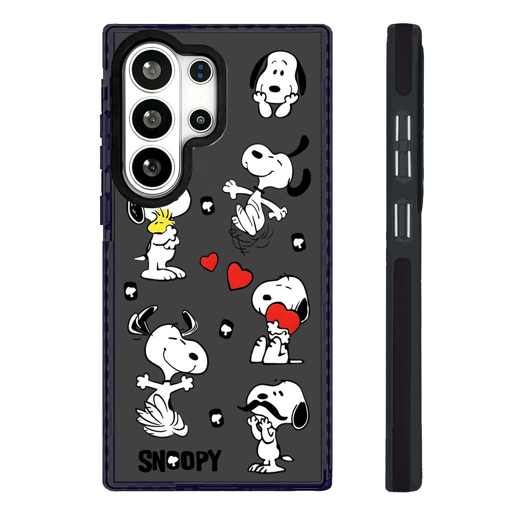 สีสําหรับ Galaxy S23FE S24FE S25FE S23ULTRA S24ULTRA S25ULTRA S26ULTRA น่ารักการ์ตูน Snoopy Red Heart A55 A56 S23Plus สีซิลิโคนนุ่มกันชนกันกระแทก