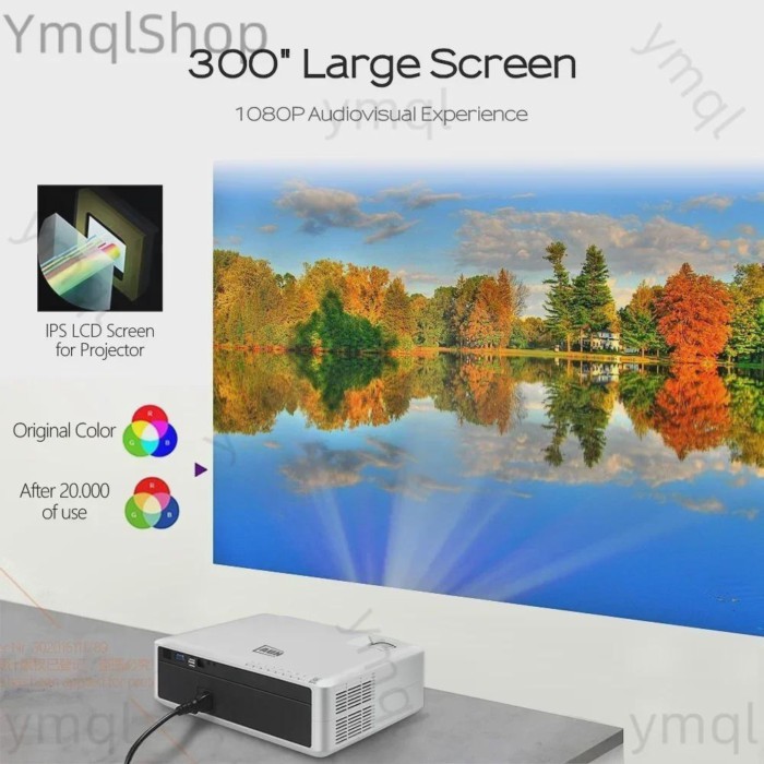 Full HD Android Projector AKEY6S, 1920x1080P, Android WIFI 3D Video Beamer, MINI LED Projector for