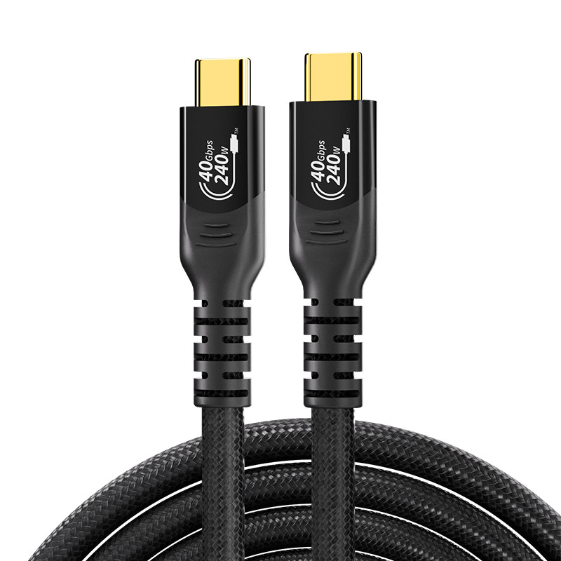 สาย USB4 8K USB C 240W สายชาร์จ 40Gbps USB-C สายเคเบิลข้อมูลใช้งานร่วมกับ Thunderbolt 4/3 Type-C แล็