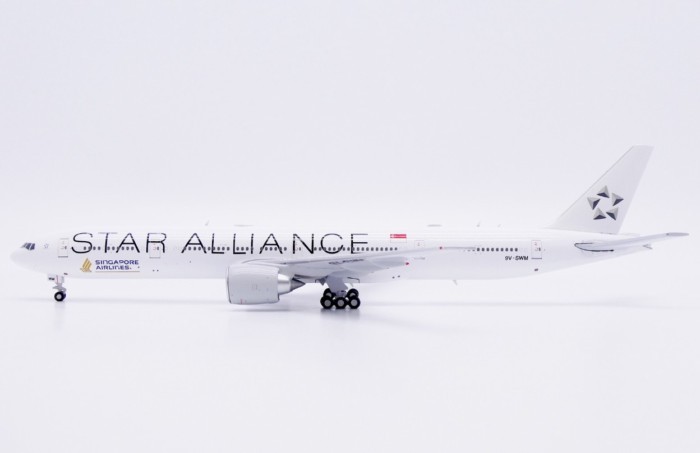 พร้อมสต็อก JC Wings Singapore Airlines 1: 400 B777-300ER 9V-SWM โมเดลเครื่องบินโลหะผสมออกจากรุ่นพิมพ
