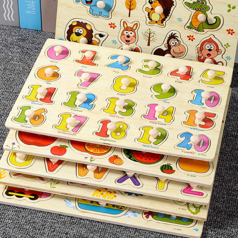 & JIFANPAUL | Eduional Wooden Puzzle for Baby Girls 1-2.5 Years Old