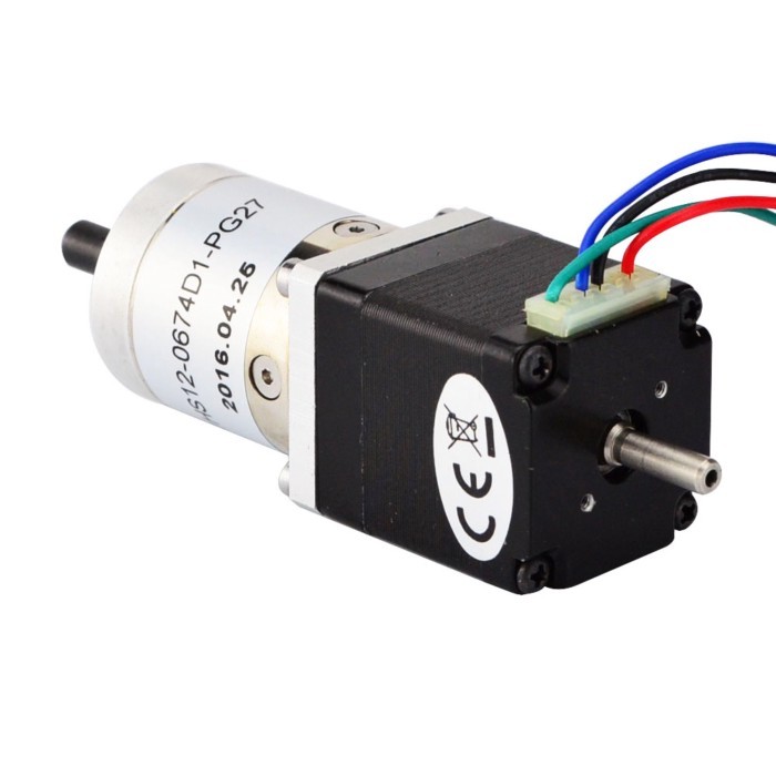 STEPPERONLINE Nema 11 Geared Stepper Motor L=31mm w/ Rear Shaft & Screw Hole & Gear Ratio 27:1 Plan