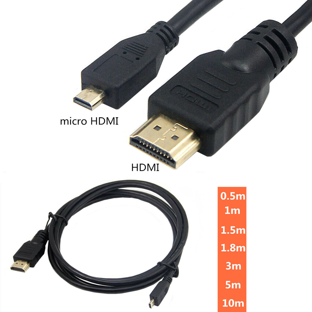 สายวิดีโอ สาย Micro HDMI เป็น HDMI โทรศัพท์มือถือ XT928 XT910 แท็บเล็ตพีซี A500 HD สายวิดีโอสายแปลง