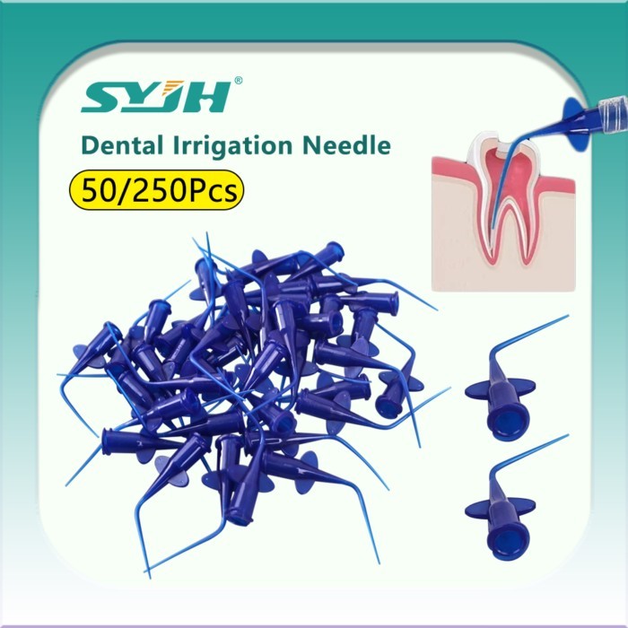 50/250Pcs SYJH Disposable Dental Butterfly Needle 0.25mm Endo Irrigation Root Canal Syringe Tip Per
