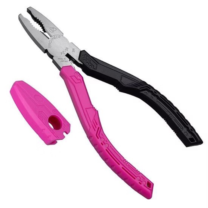 Limited edition ENGINEER วิศวกรญี่ปุ่น double-สี sheathed สนิมเลื่อนลวดสกรูคีมกำจัด PZ-58BP