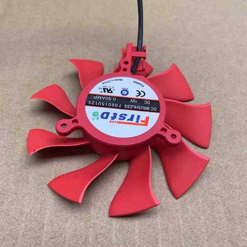 Blue HD5770 HD6770 HD7750 HD7770 HD7850 พัดลมการ์ดกราฟิก 7.5 ซม. สองสาย