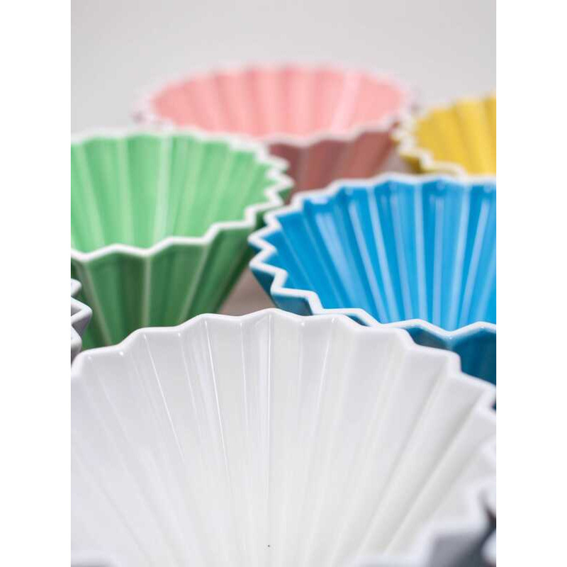 Suzhi V60 ORIGAMI ถ้วยกรองในประเทศถ้วยกาแฟแบบเจาะมือเซรามิก 155 s ORIGAMI