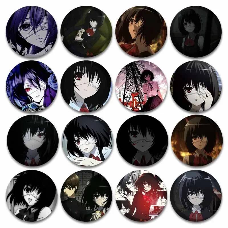 อะนิเมะญี่ปุ่นอีกนุ่มรอบเข็มกลัดมังงะตัวละครMei Misaki Kouichiป้ายเสื้อผ้าผ้าพันคอเคลือบPinตกแต่ง