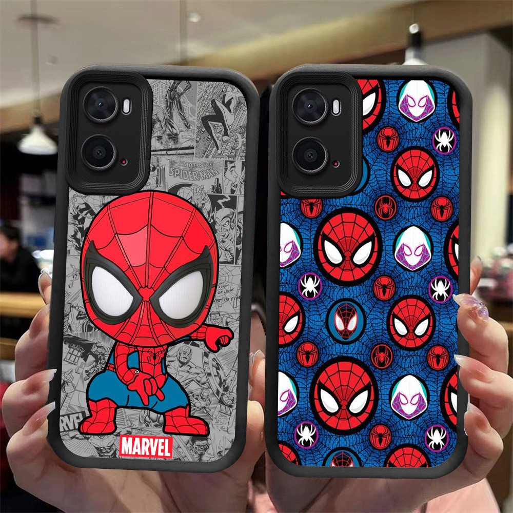 J-10 Spiderman ดำขาวชมพูเคสโทรศัพท์หรับ OPPO A57 A77S A57S A77 A56S A57E 5G