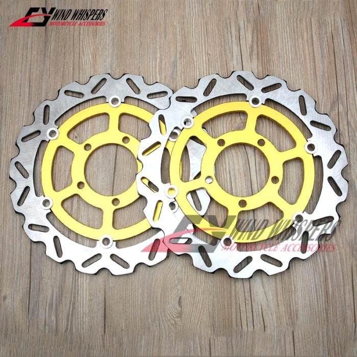 310mm Gold Front Brake Discs Rotors For Kawasaki GTR 1400 GTR1400 ZG 1400 2008-2018 ZZR1400 ZZR 140