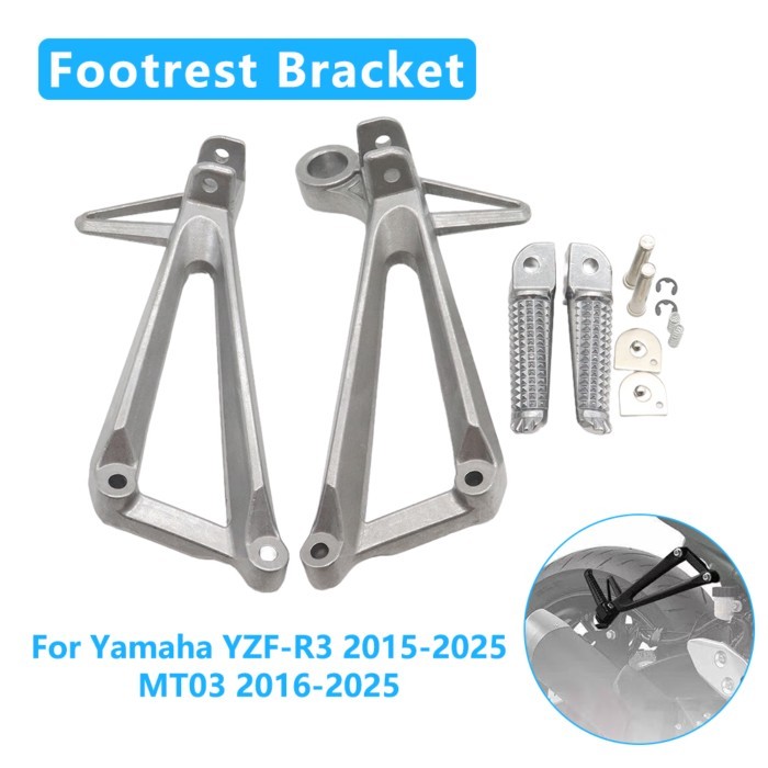 For Yamaha YZF-R3 YZF R3 YZFR3 2015-2025 MT03 MT 03 2016-2025 Passenger Rear FootPeg Footrest Brack