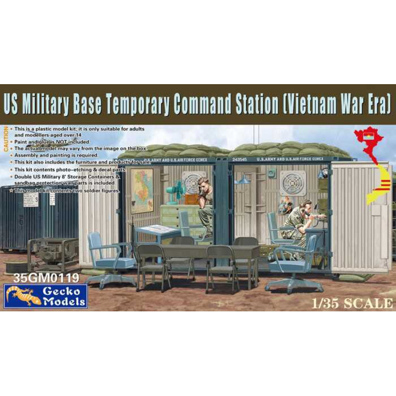 Gecko Models 35GM0119 US Military Base Temporary Command Station Vietnam War Era 1/35 Static model