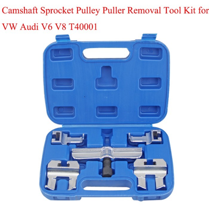 Camshaft Sprocket Pulley Puller Removal Tool Kit for VW Audi V6 V8 T40001