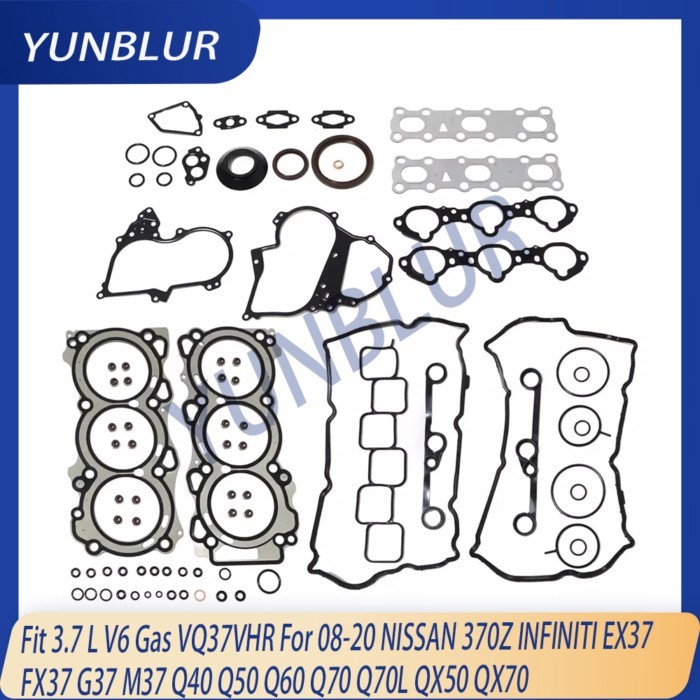 Engine Parts Full Gasket Set Fit 3.7 L V6 Gas VQ37VHR For 08-20 NISSAN 370Z INFINITI EX37 FX37 G37