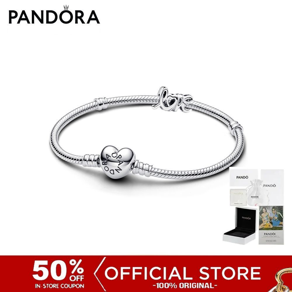 (ของแท้100%) Pandora Sliver Love Bracelet Giftset