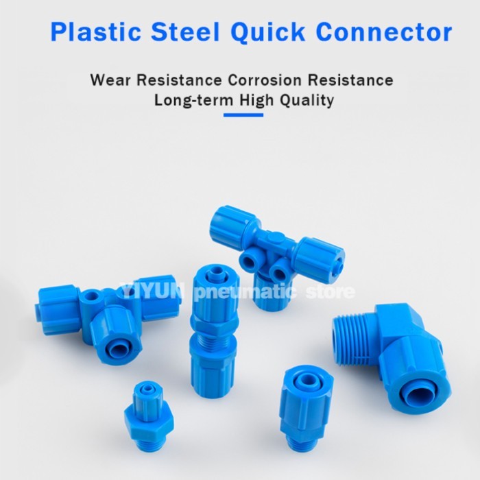 Plastic Steel Quick Connector Joint Fittings PC-CK-3-8-PK-6-KU P-CV-PK-6-S P-FCK-6-PK-KU P-CK-1-8-P