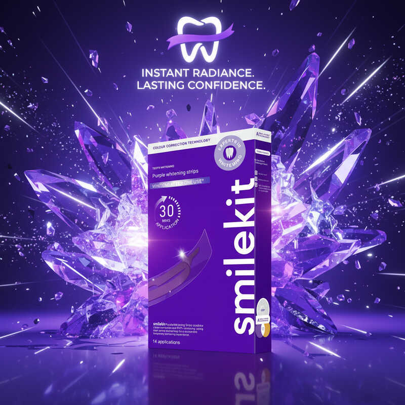 V34 Whitening Strips Clean Purple Small Box ยาสีฟันไวท์เทนนิ่ง V34 ยาสีฟันสีม่วง