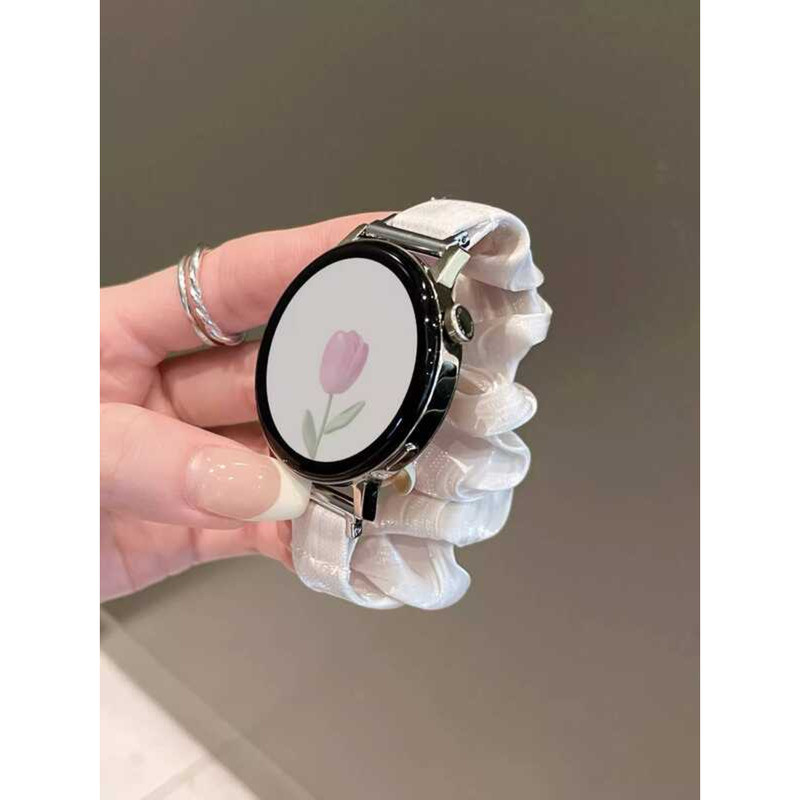 ฤดูร้อนภาษาฝรั่งเศสคํายืดหยุ่นผม Tie สายคล้องคอเหมาะสําหรับ Huawei GT5 นาฬิกา GT4Watch3gt3GT2 Breath
