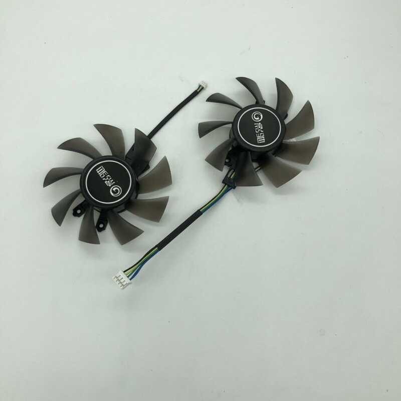 GTX960 GTX950 GTX960 GTX1060 ทั่วไปสีดําพัดลมการ์ดกราฟิกทั่วไป 4 เข็มควบคุมอุณหภูมิ