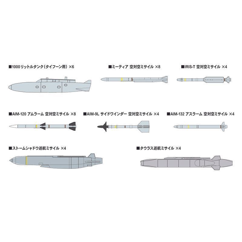 Pit road Assembly Model snw04 1: 144 Ready Stock Air Missile Cruise Missile 42 ชิ้น