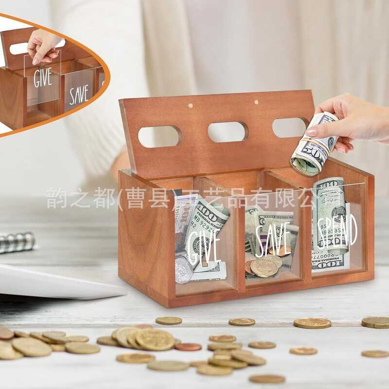 เครื่องประดับ Dollar Piggy Bank Tinplate Piggy Bank ไม่เพียงใส่ธนบัตรเปลี่ยน Piggy Ban