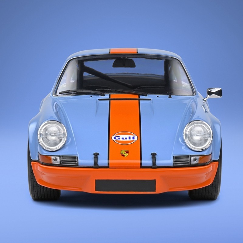 Solido 1: 18 ประตูคู่ PORSCHE PORSCHE 911 RSR GULF คอลเลกชันโมเดลรถโลหะผสม