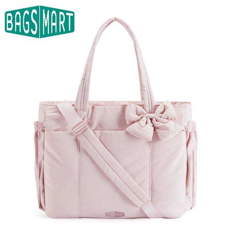 BAGSMART Tote Bag With Casl Quilted Cushion Women Shoulder Fit 15.6in Laptop Large Capacity Yoga Gym