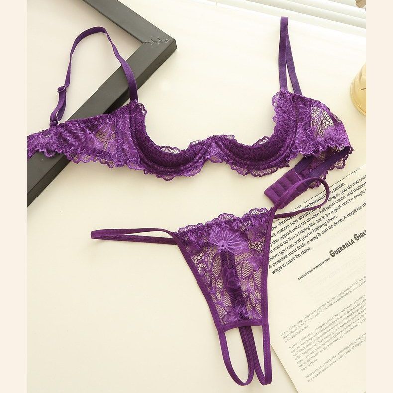 ชุดชั้นในเซ็กซี่หน้าอกเล็ก Push Up Bra Hollow Bra