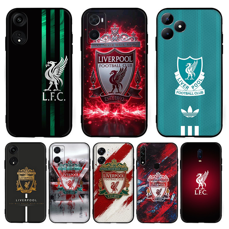 สําหรับ OPPO A57E A58 A58X A59 F1s A60 A74 A76 A77 F3 A78 A79 SK54 Liverpool ปลอก 7Y4 สีดํา TPU ซิลิ