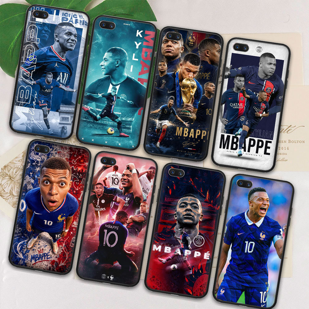 ปกอ่อน Xiaomi Mi 8 Lite 9 9T Pro A3 CC9E 10T Pro Pocophone F1 8W65 Kylian Mbappe เคสโทรศัพท์สีดํานุ่