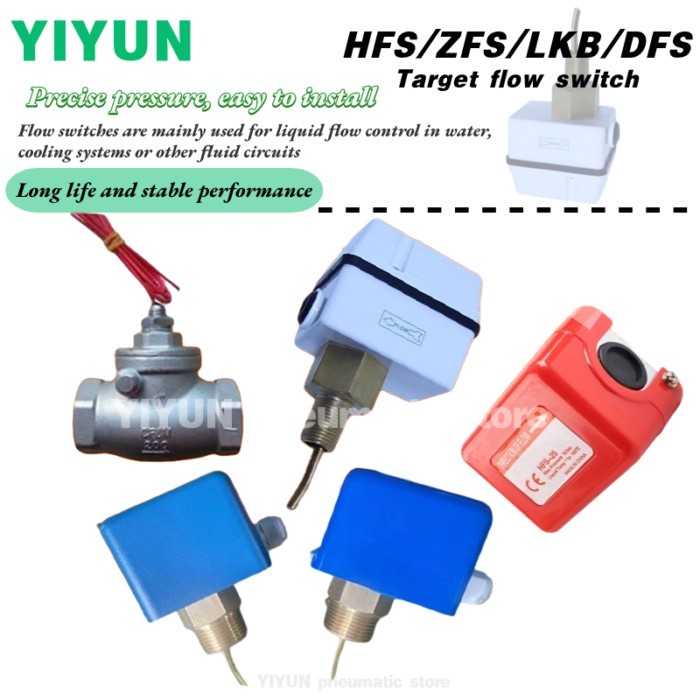 HFS ZFS-15,20,25 DFS ZFS-15S,20S,25S 32S 40S 50S YIYUN pneumatic element Target flow switch HFS ZFS