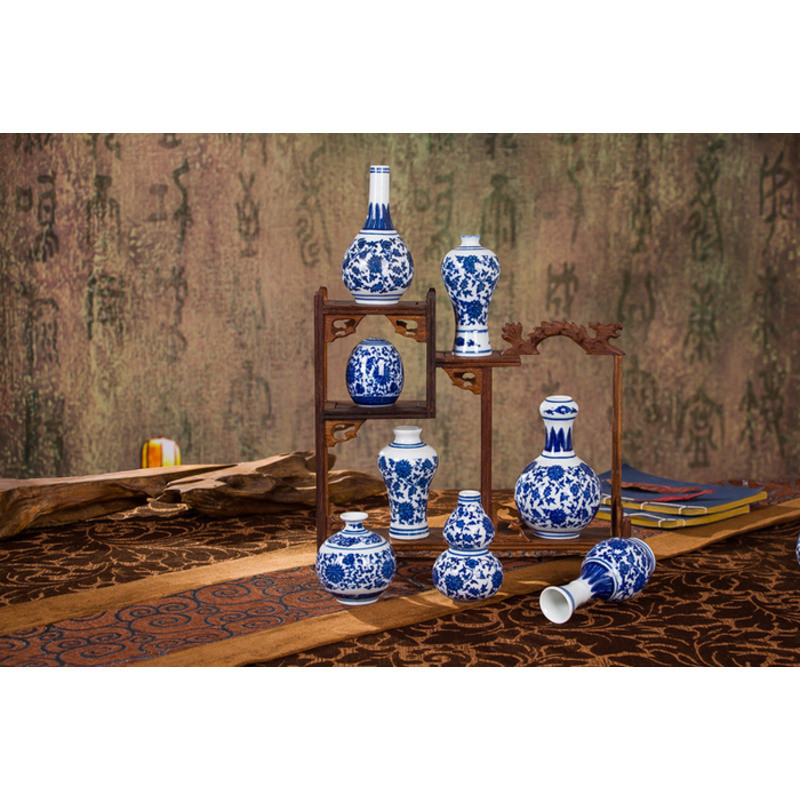 hinese for Home Vintage Blue and White Porcelain Ceramic Flower Vase Decoration Antique Traditional