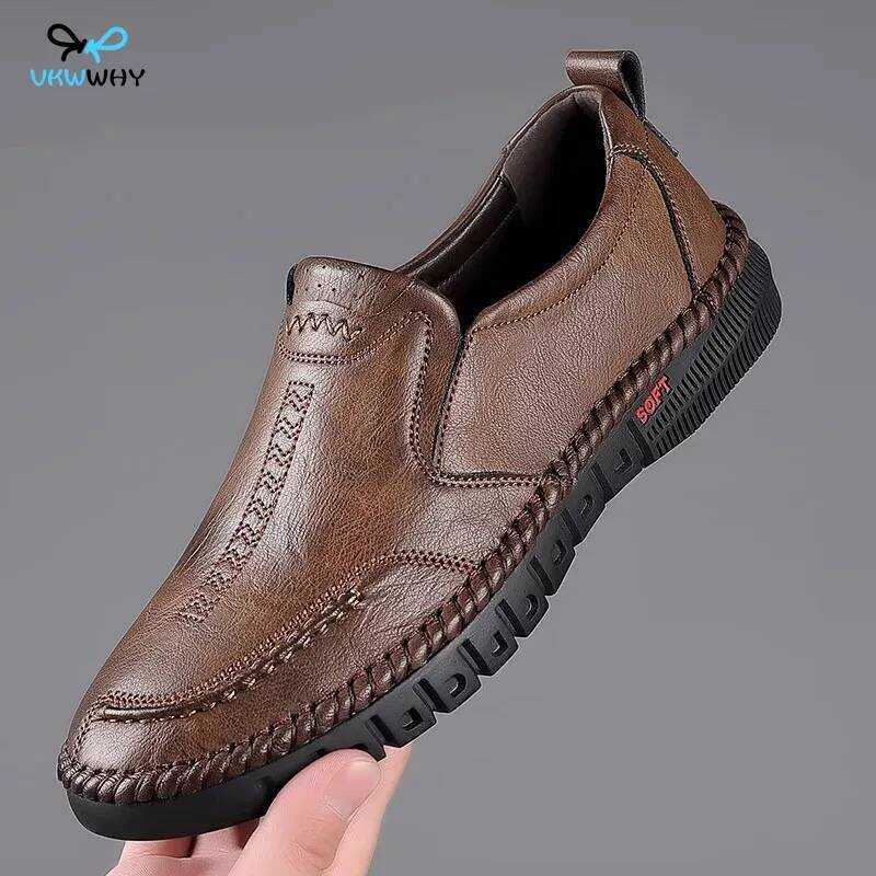 Leather Shoes Breathable Moccasin Shoes Men's Casual Loafers Comfortable Shoes For Men Summer Men's