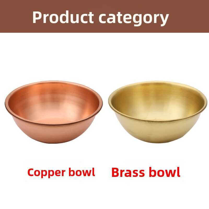 Copper Bowl Large Capacity Ureakable Kitchen Serving Bowl Soup Cereal Salad Mixing Bowl Heavy Duty