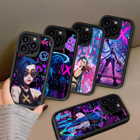 RK54 League of Legends Jinx Hp ชุบปลอกสําหรับ Samsung A73 A33 A12 A30s A7 A53 A13 Core A52S A52 A04s