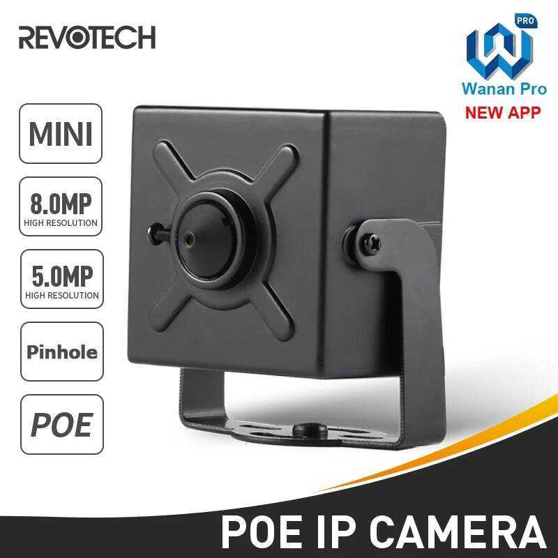 กล้องวงจรปิด REVOTECH 8MP 5MP POE ขนาดเล็ก แบบ IP สำหรับใช้งานภายในอาคาร ตัวกล้องโลหะ รองรับ ONVIF P